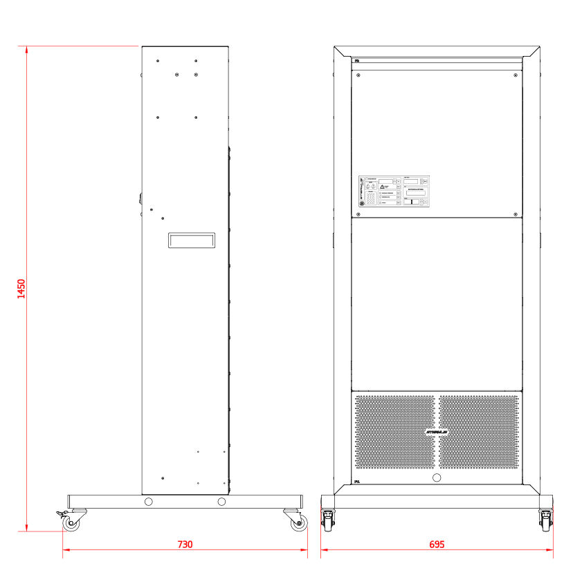 Sterylis BASIC-800 Rysynek techniczny