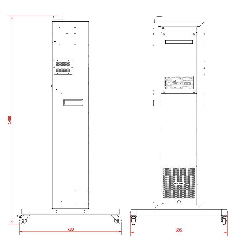 Sterylis ULTRA-200_450 Rysunek techniczny