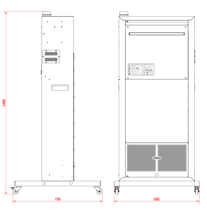 Sterylis ULTRA-900_1000 Rysunek techniczny